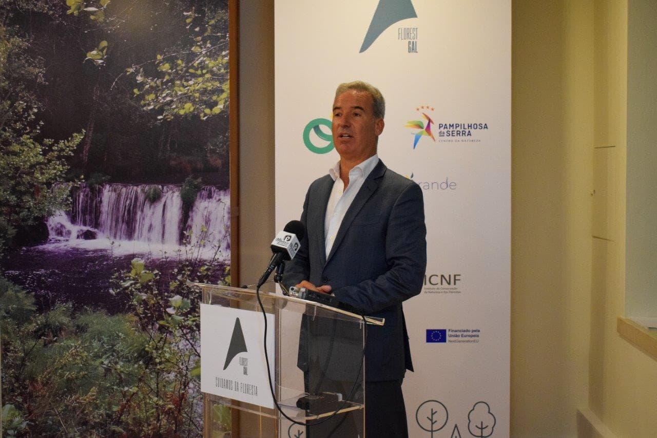 Secretário de Estado da Conservação da Natureza e das Florestas, João Paulo Catarino, na assinatura de protocolo para criação das Áreas Integradas de Gestão da Paisagem, Figueiró dos Vinhos, 29 julho 2022