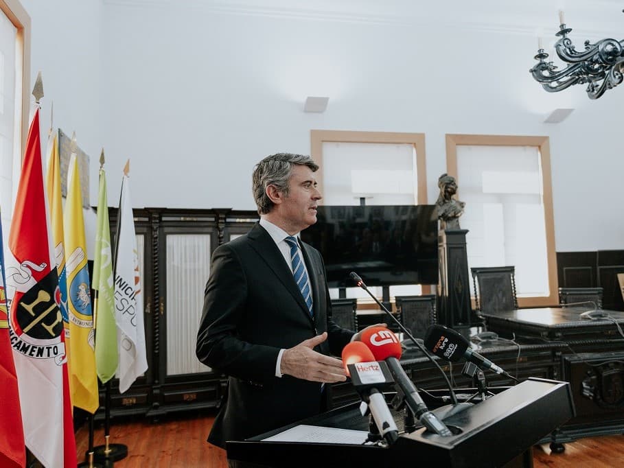 Ministro da Administração Interna, José Luís Carneiro, na assinatura do contrato para construção da esquadra da PSP no Entroncamento, Entroncamento, 22 março 2023