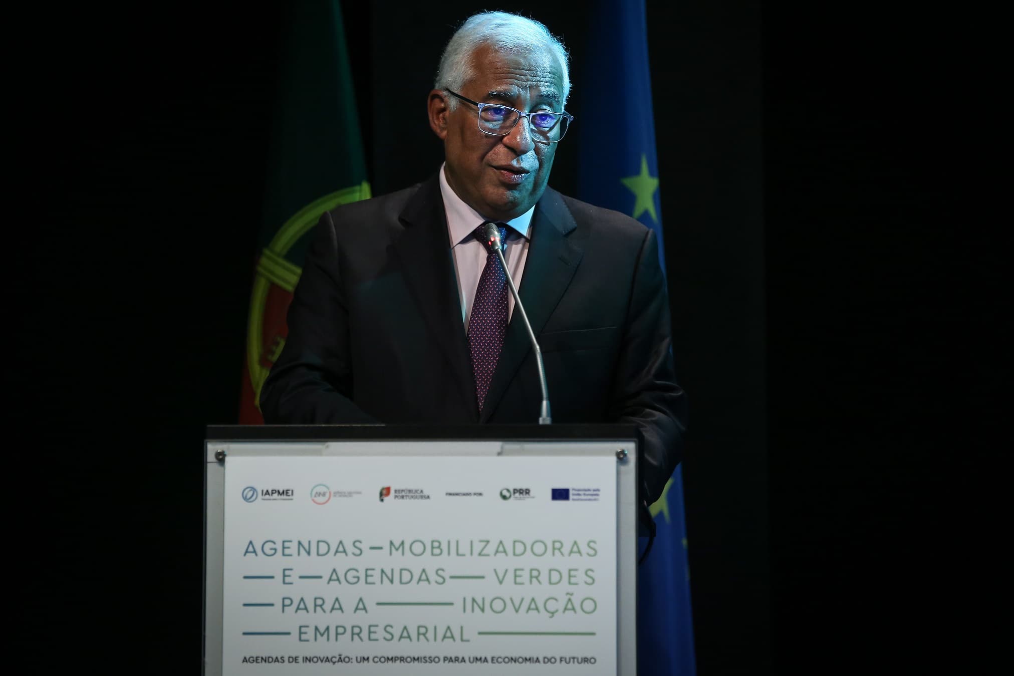 Primeiro Ministro, António Costa, discursa durante a cerimónia de assinatura das Agendas Mobilizadoras do PRR, Lisboa, 17 setembro 2022 (foto: Rodrigo Antunes/ Lusa)