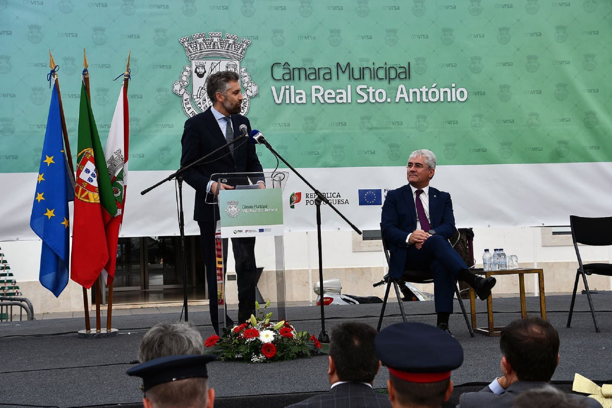Ministro das Infraestruturas e Habitação, Pedro Nuno Santos, na cerimónia de entrega de habitações no âmbito do 1.º Direito, Vila Real de Santo António, 20 dezembro 2022 (foto: CM VRSA)