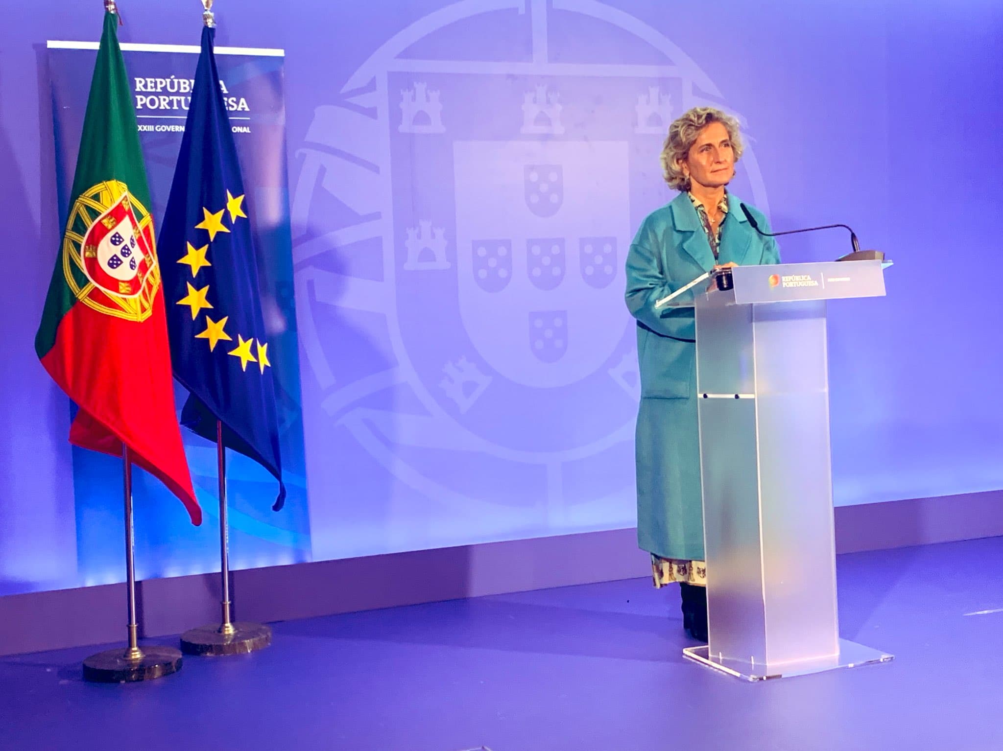 Ministra da Coesão Territorial, Ana Abrunhosa, no final da reunião do Conselho de Concertação Territorial, Oeiras, 15 novembro 2022
