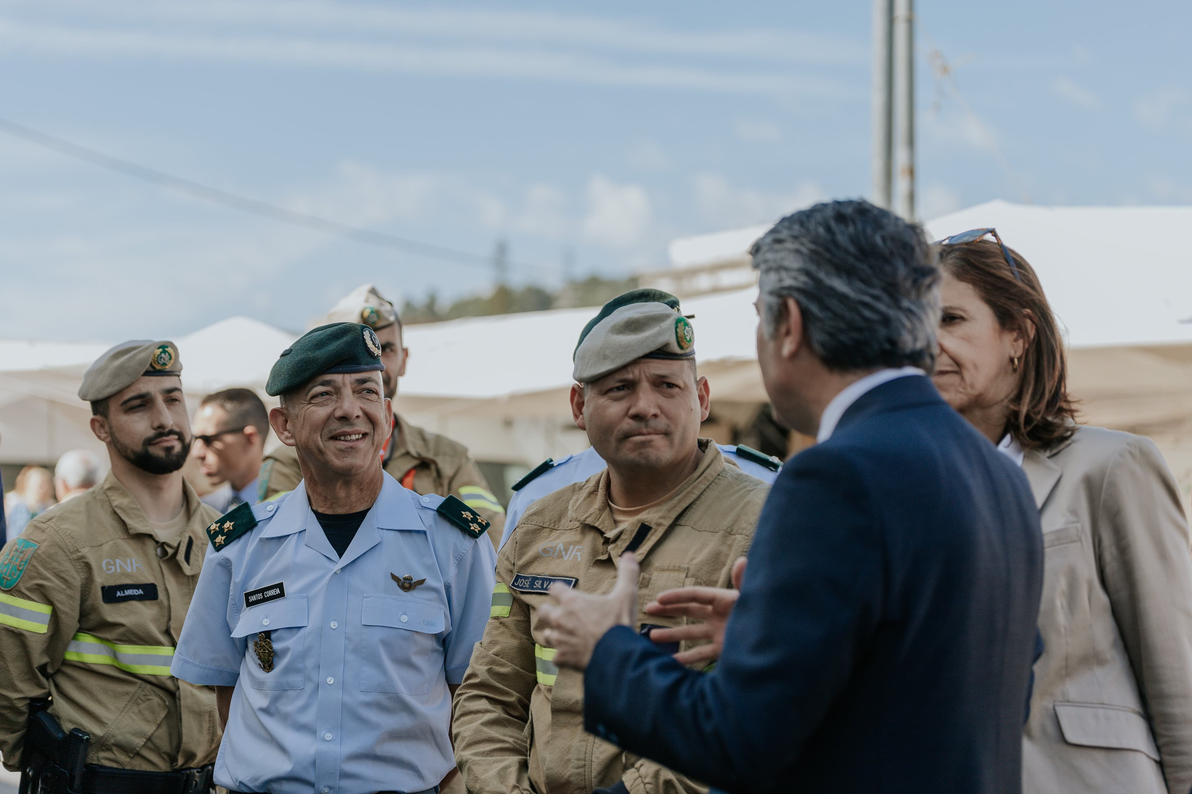 Ministro da Administração Interna, José Luís Carneiro, com os dirigentes distritais de Forças de Segurança e Proteção Civil de Braga, 3 maio 2023
