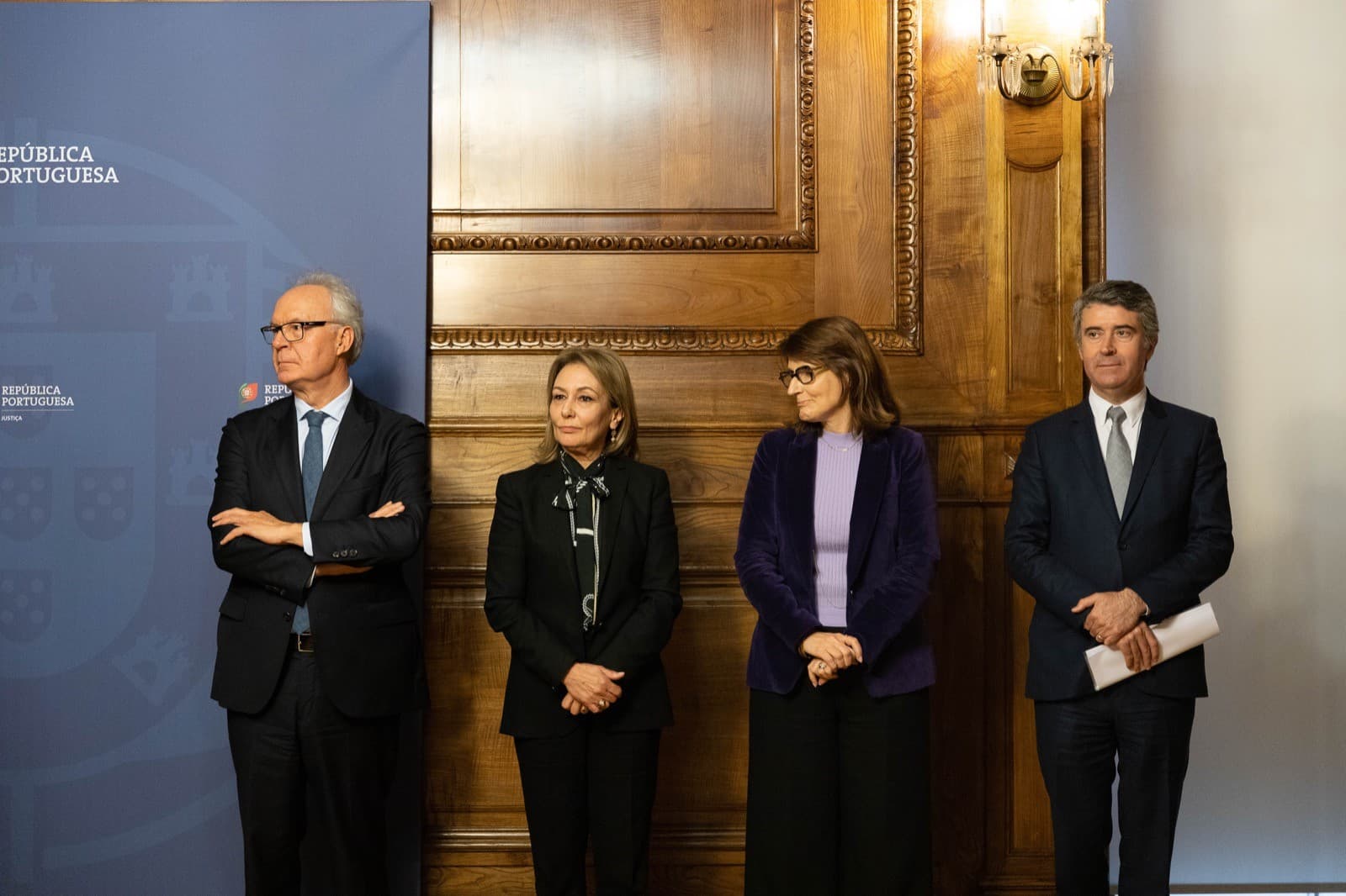 Ministro da Administração Interna, José Luís Carneiro, e da Justiça, Catarina Sarmento e Castro, e Secretário de Estado Adjunto e da Justiça, Jorge Alves Costa, Lisboa, 23 março 2023