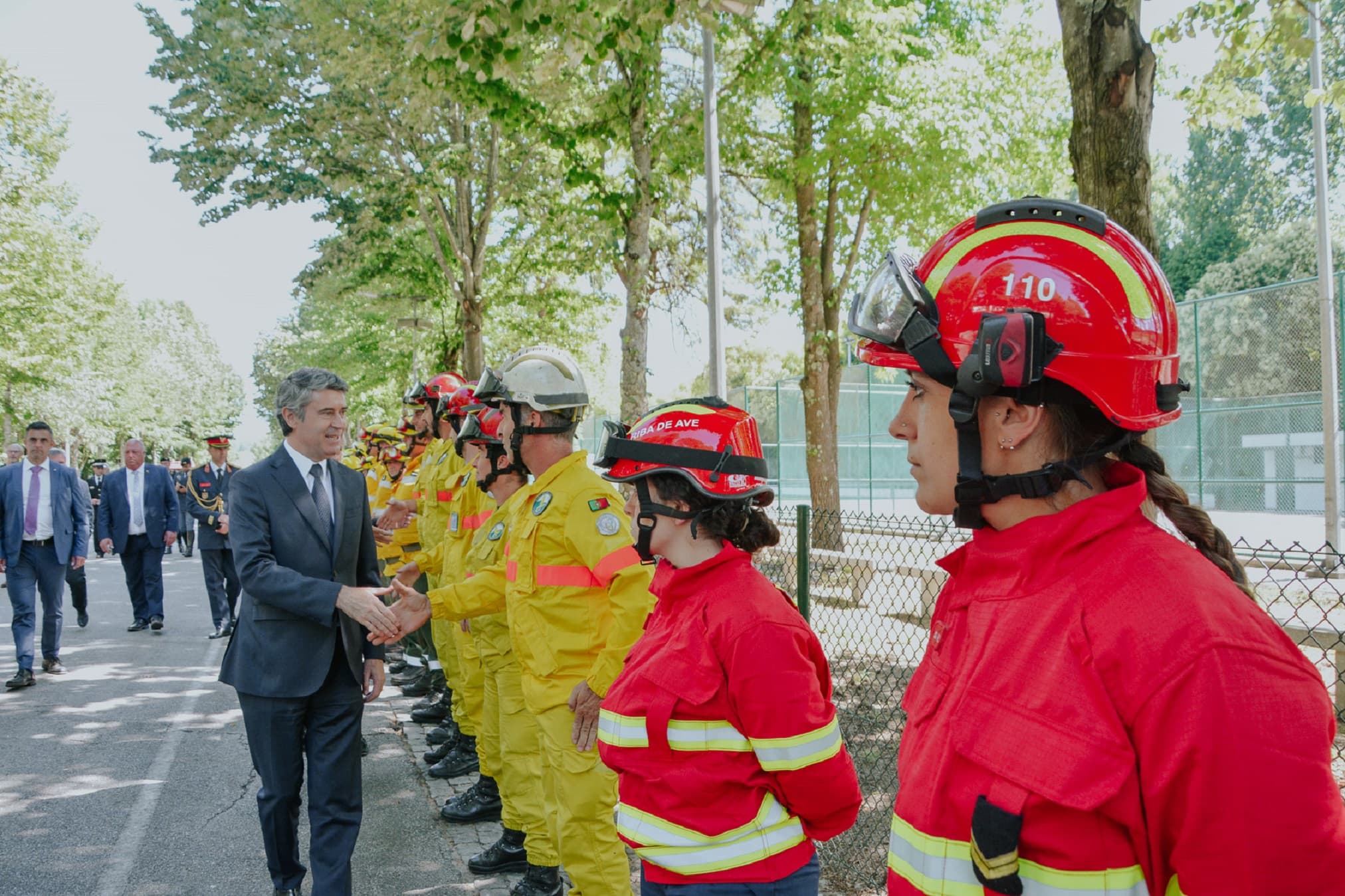 Ministro da Administração Interna, José Luís Carneiro, na cerimónia de inauguração do Campus de Proteção Civil de Vila Nova de Famalicão, 1 julho 2022