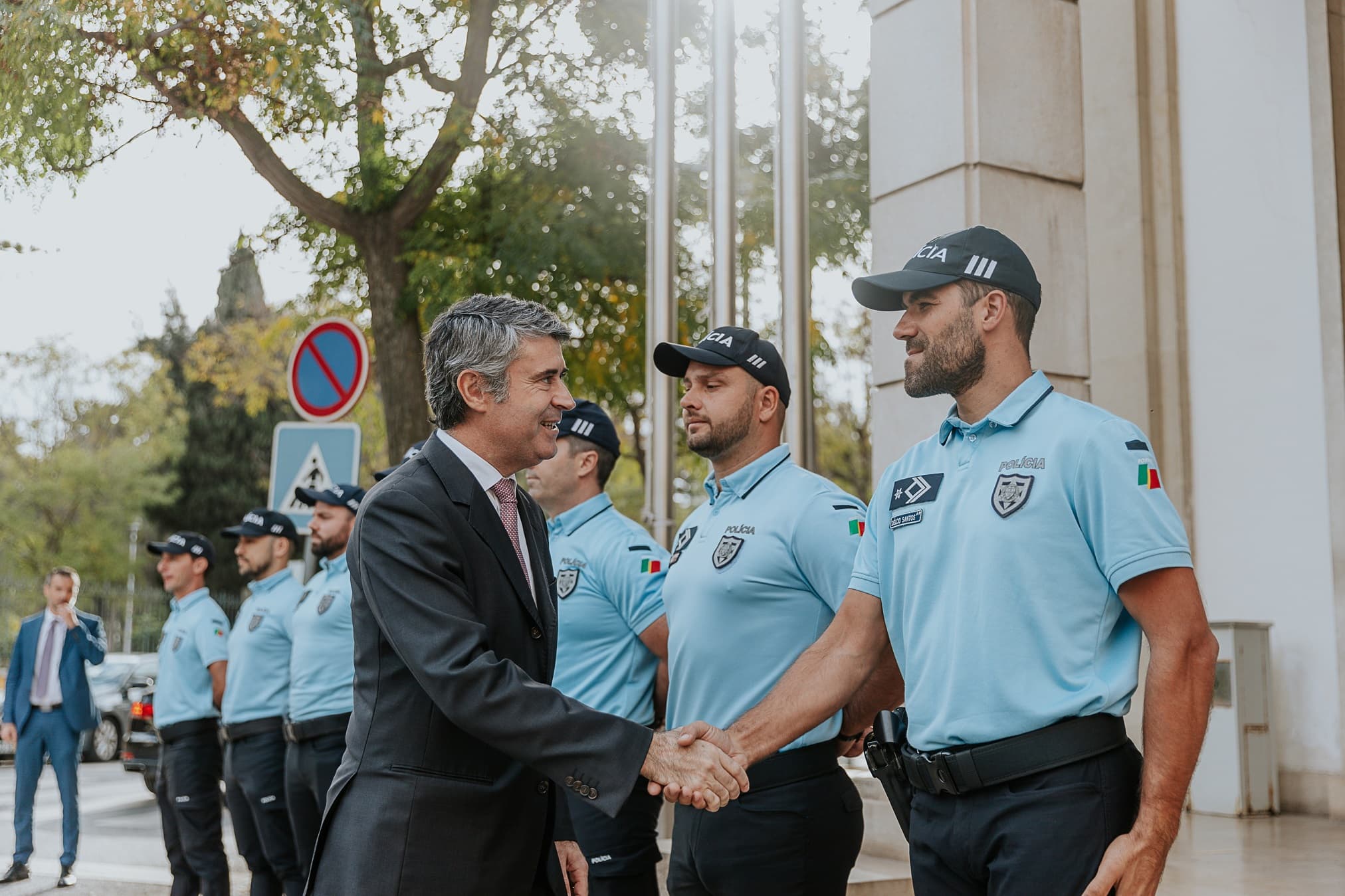 Ministro da Administração Interna, José Luís Carneiro, presidiu à sessão de apresentação do reforço do Comando Distrital de Faro da PSP, Faro, 25 outubro 2022