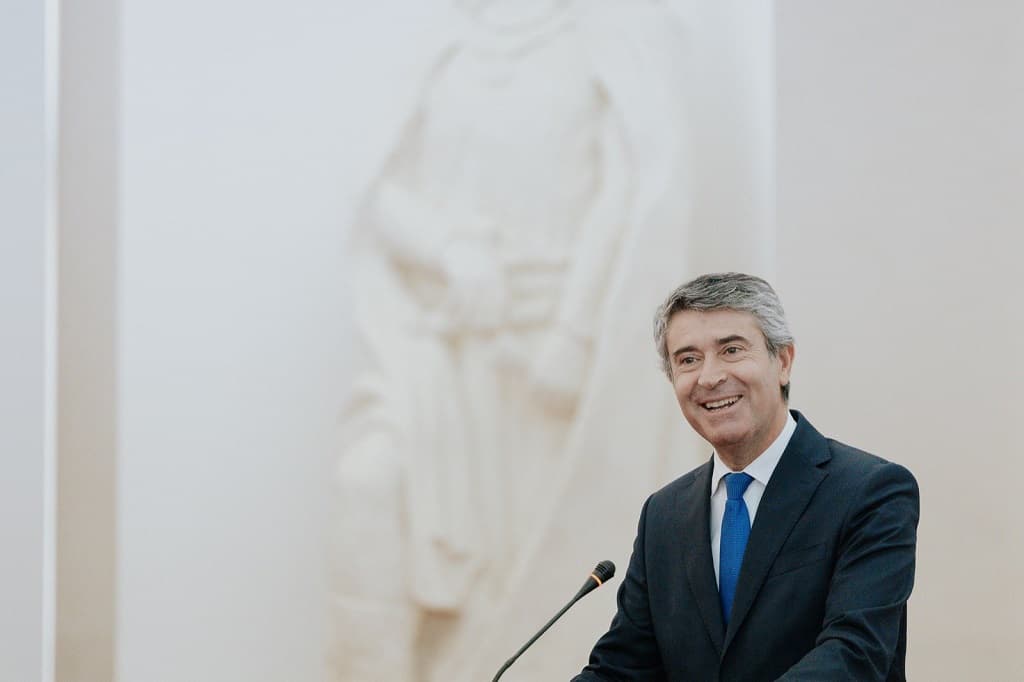 Ministro da Administração Interna, José Luís Carneiro, na assinatura do contrato de novas instalações da Divisão da Polícia de Segurança Pública de Odivelas e requalificação da Esquadra da Pontinha, 14 maio 2023