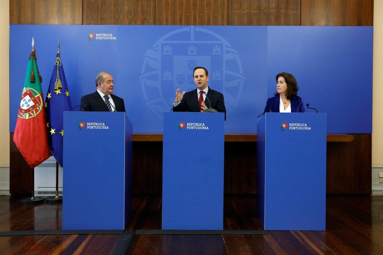 Ministros das Finanças, Fernando Medina, da Economia e do Mar, António Costa Silva, e do Trabalho, Solidariedade e Segurança Social, Ana Mendes Godinho, fazem balanço do ano de 2022, Lisboa, 30 dezembro 2022 (Foto: António Pedro Santos/Lusa)