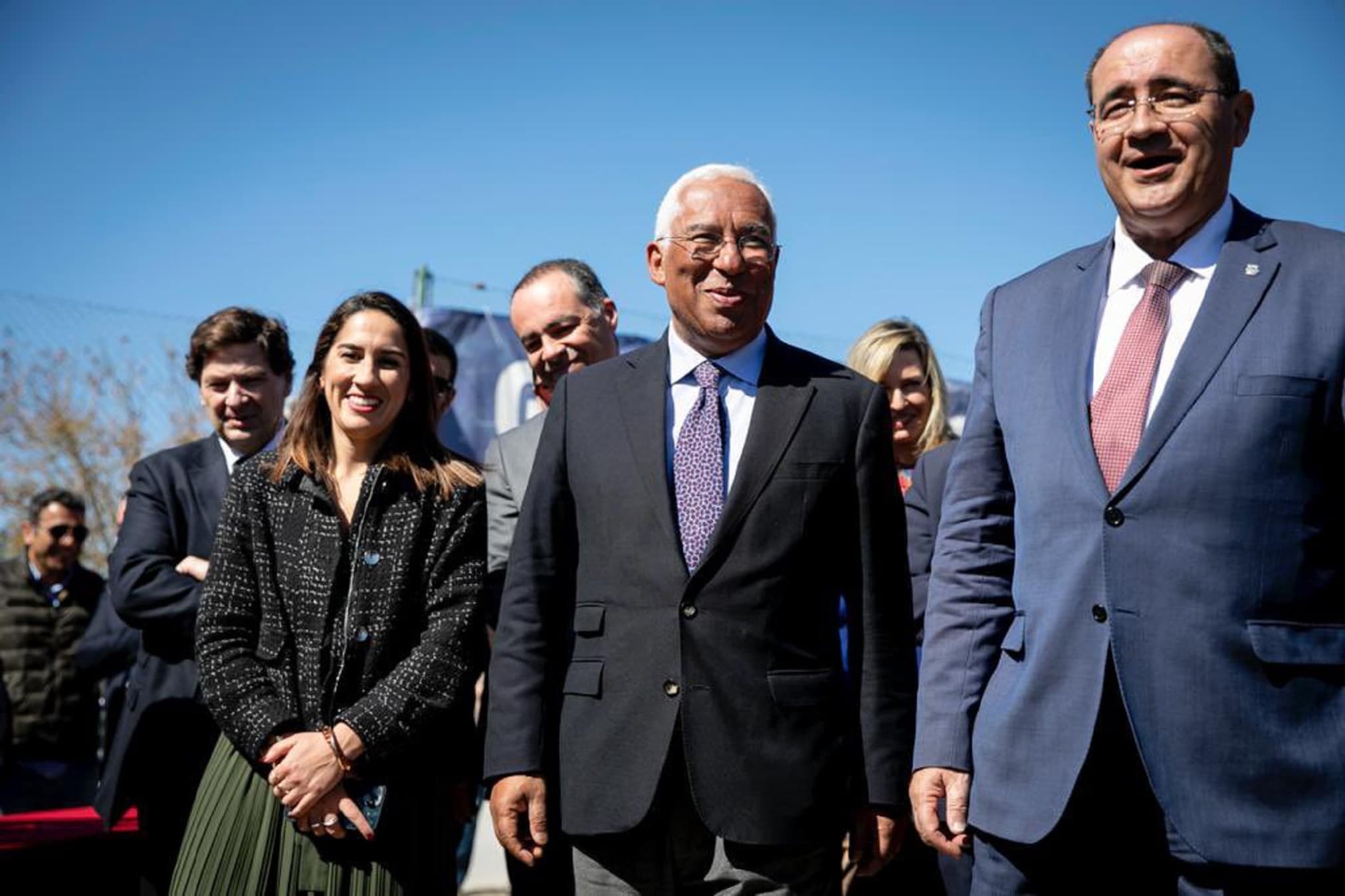 Primeiro-Ministro, António Costa, acompanhado pela Ministra da Habitação, Marina Gonçalves, na cerimónia de lançamento da 1ª pedra da construção de 49 fogos, no âmbito do programa 1º direito (PRR), Faro, 1 março 2023