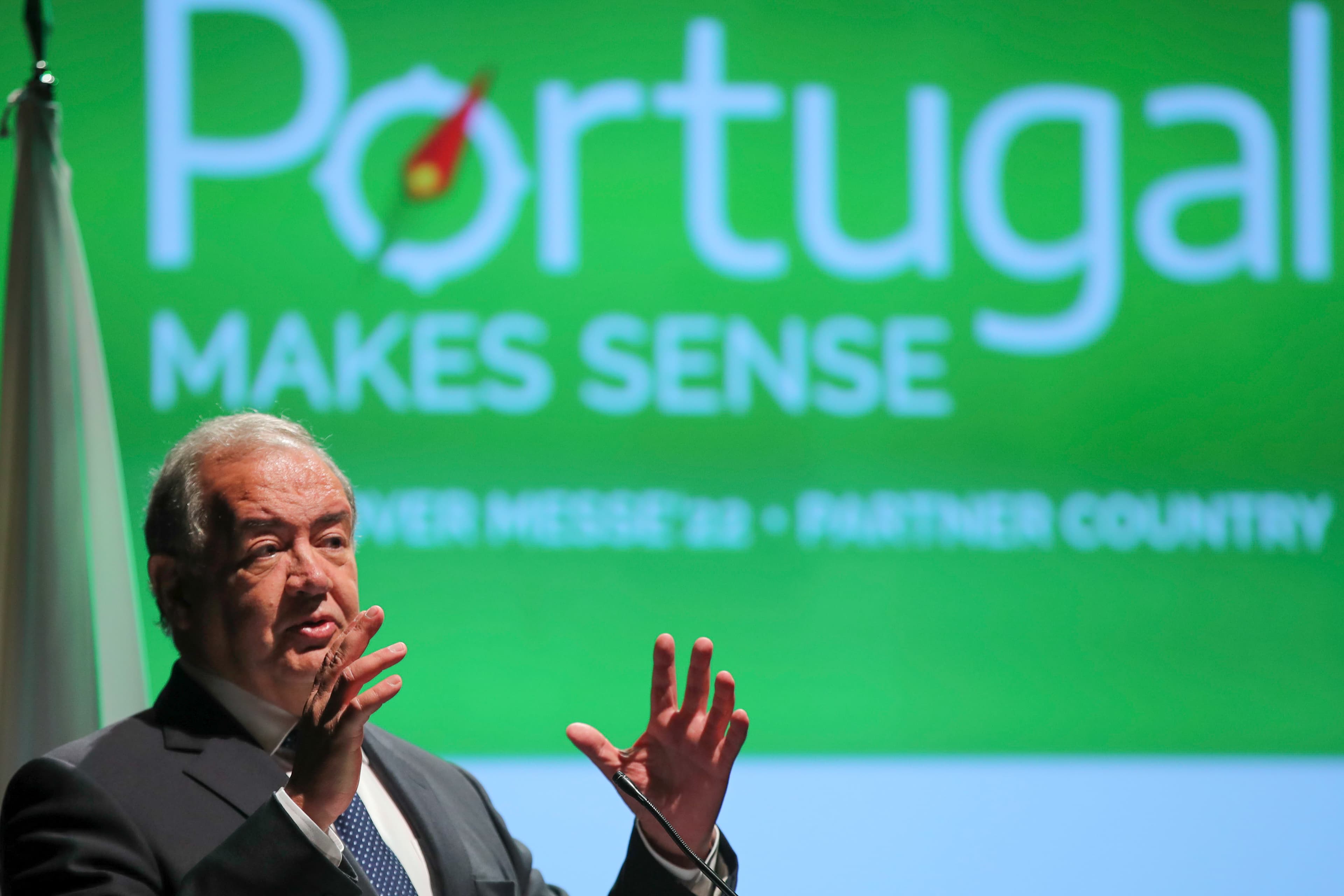 Ministro da Economia e do Mar, António Costa Silva, no encontro com empresários «A caminho de Hannover», Sintra, 24 maio 2022 (foto: Manuel de Almeida / Lusa)