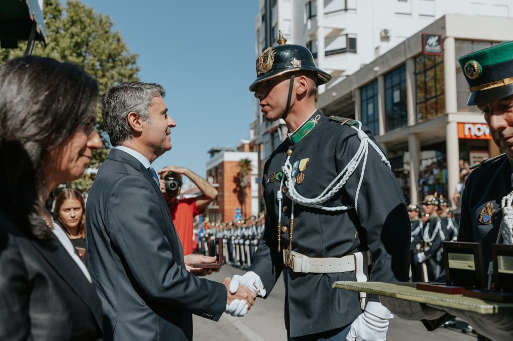 Ministro da Administração Interna, José Luís Carneiro, na cerimónia de Compromisso de Honra de 291 novos militares pertencentes ao 47.º Curso de Formação de Guardas da GNR, Portalegre, 26 agosto 2022