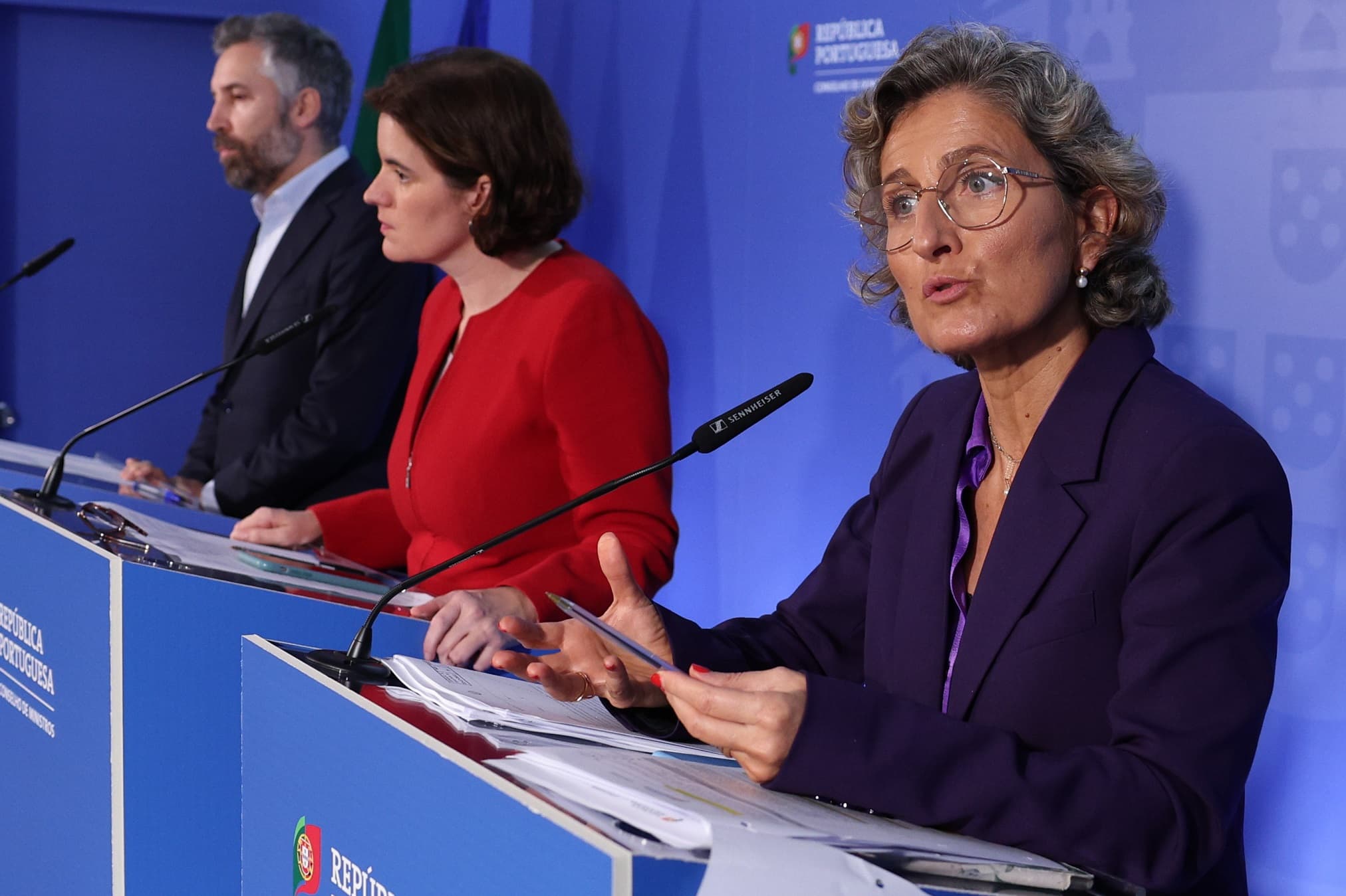 Ministra da Coesão Territorial, Ana Abrunhosa, em conferência de imprensa após Conselho de Ministros, Lisboa, 22 dezembro 2022 (foto: António Cotrim/ Lusa)