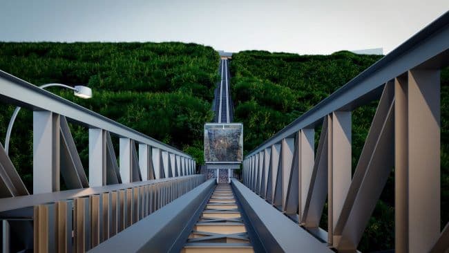 O Funicular da Pederneira vai poder transportar 40 pessoas em cada viagem