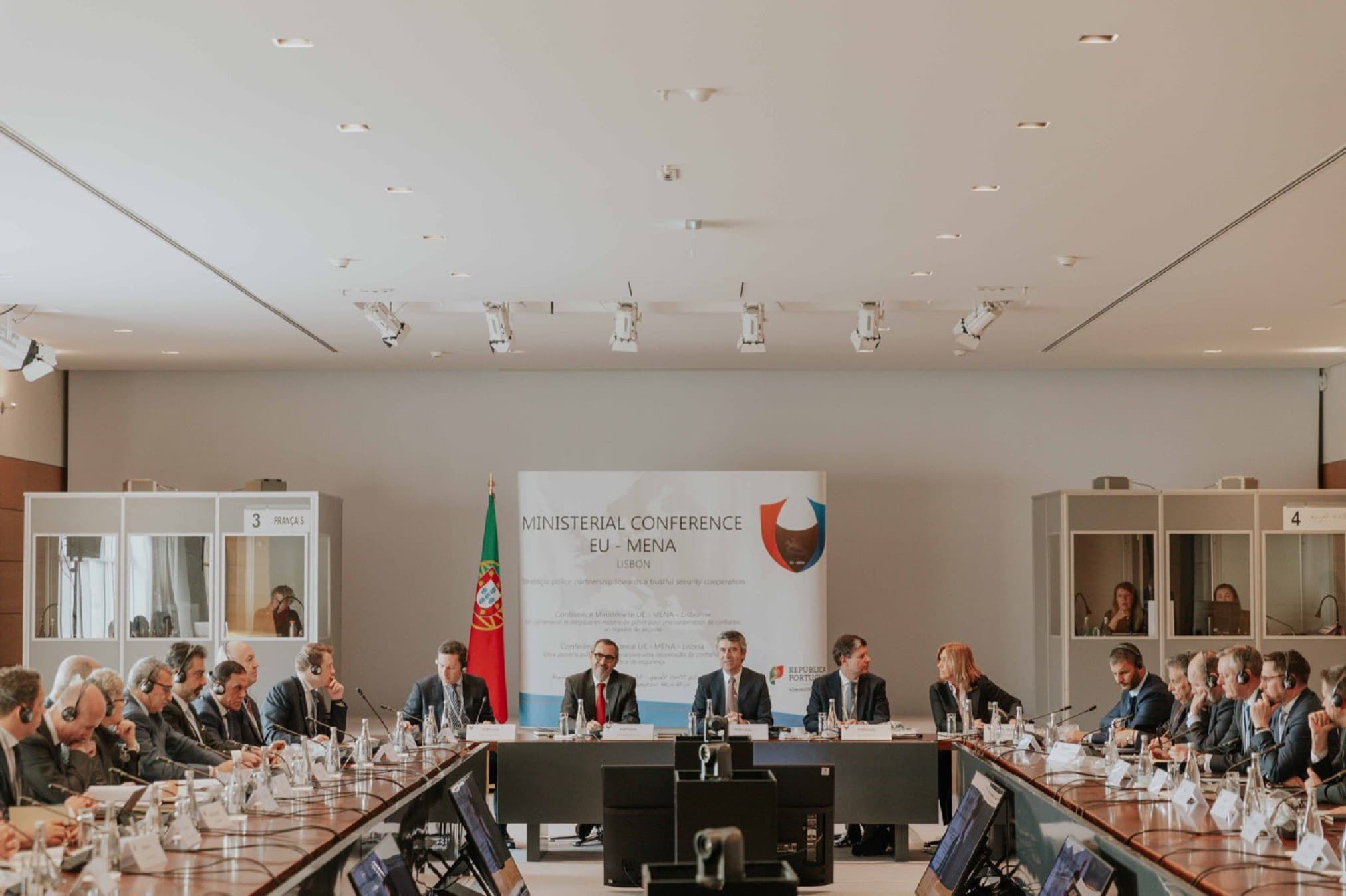 Ministro da Administração Interna, José Luís Carneiro, na conferência ministerial entre os Estados-Membros da União Europeia e os países MENA, Lisboa, 14 fevereiro 2023