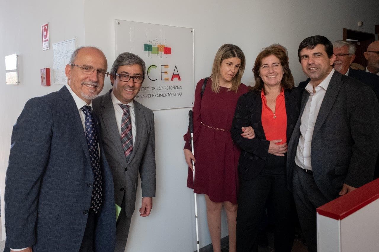 Ministra do Trabalho, Solidariedade e Segurança Social, Ana Mendes Godinho com os Secretários de Estado Miguel Fontes e Ana Sofia Antunes na inauguração do Centro de Competências de Envelhecimento Ativo, Loulé, 27 abril 2023