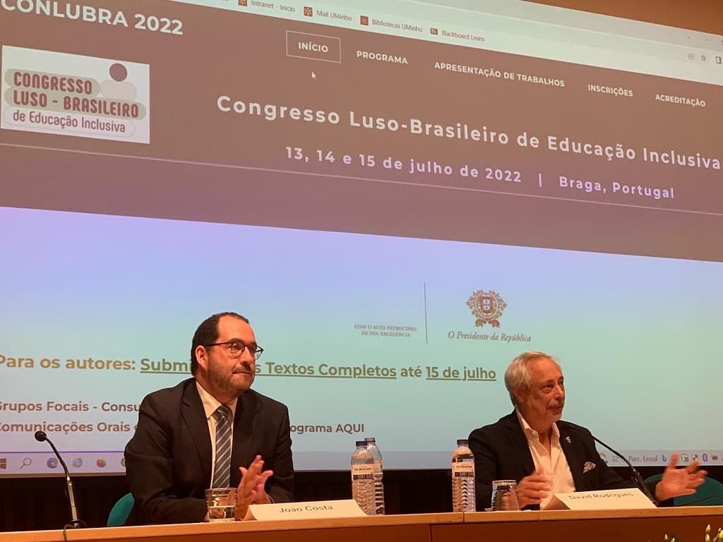 Ministro da Educação, João Costa, no Congresso Luso-Brasileiro de Educação Inclusiva, Braga, 14 julho 2022