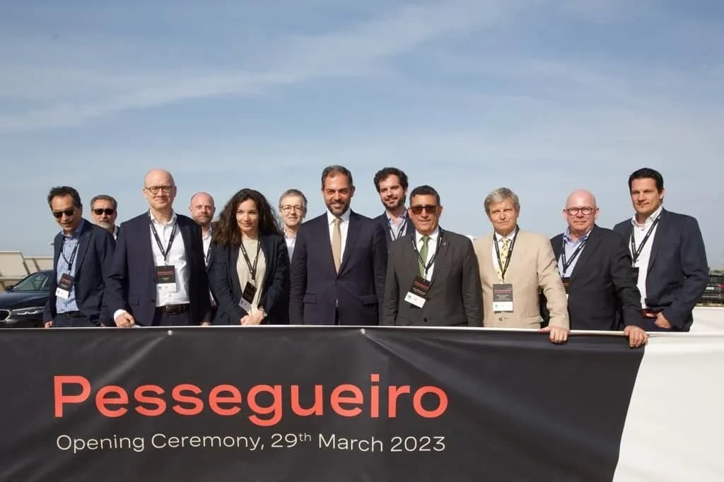 Ministro do Ambiente e da Ação Climática, Duarte Cordeiro, na inauguração da central fotovoltaica do Pessegueiro, no Pinhal Novo, Palmela, 29 março 2023
