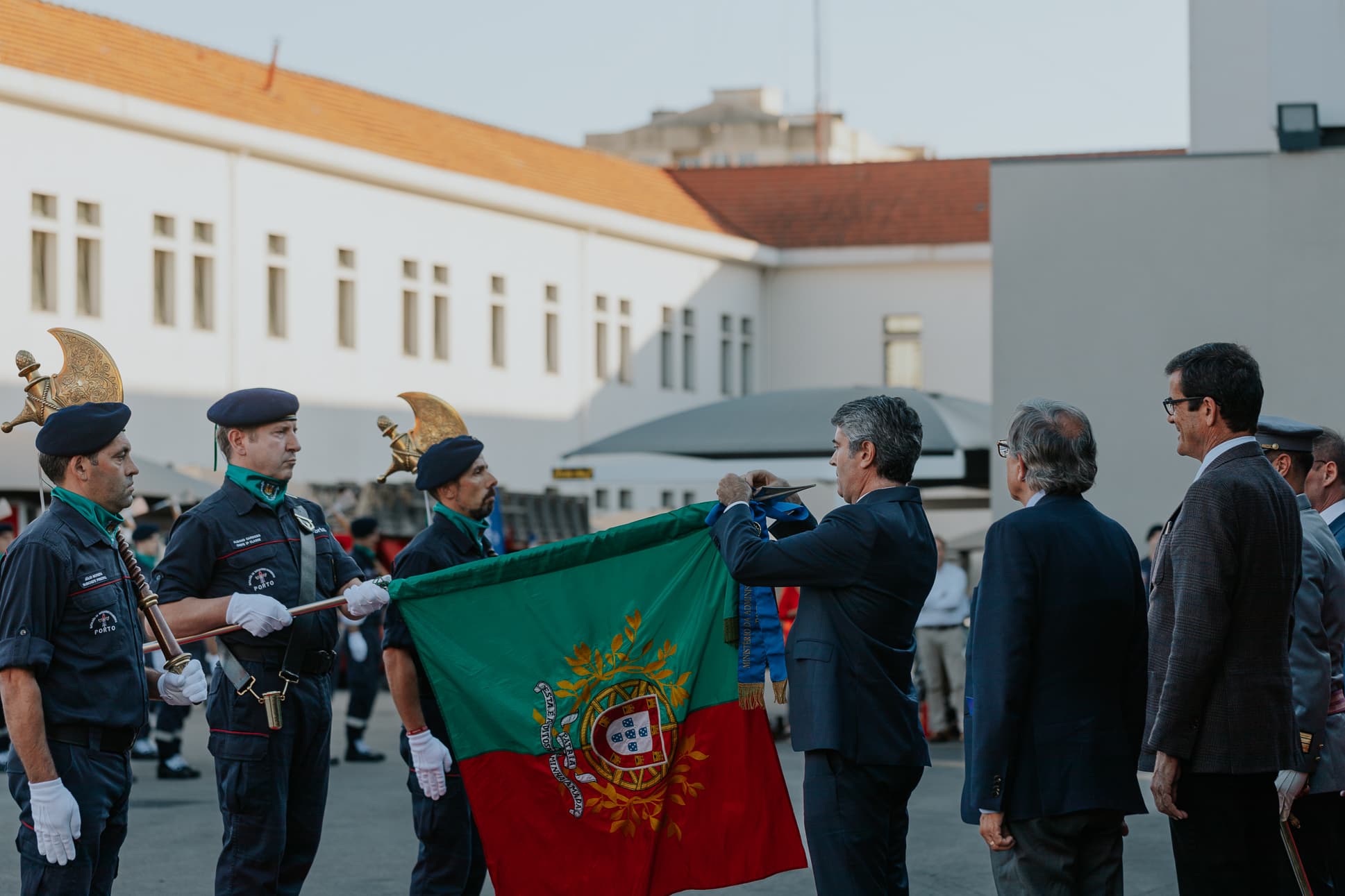 Ministro da Administração Interna, José Luís Carneiro, na passagem do estatuto de Batalhão ao estatuto de Regimento dos Sapadores Bombeiros do Porto, 12 outubro 2022