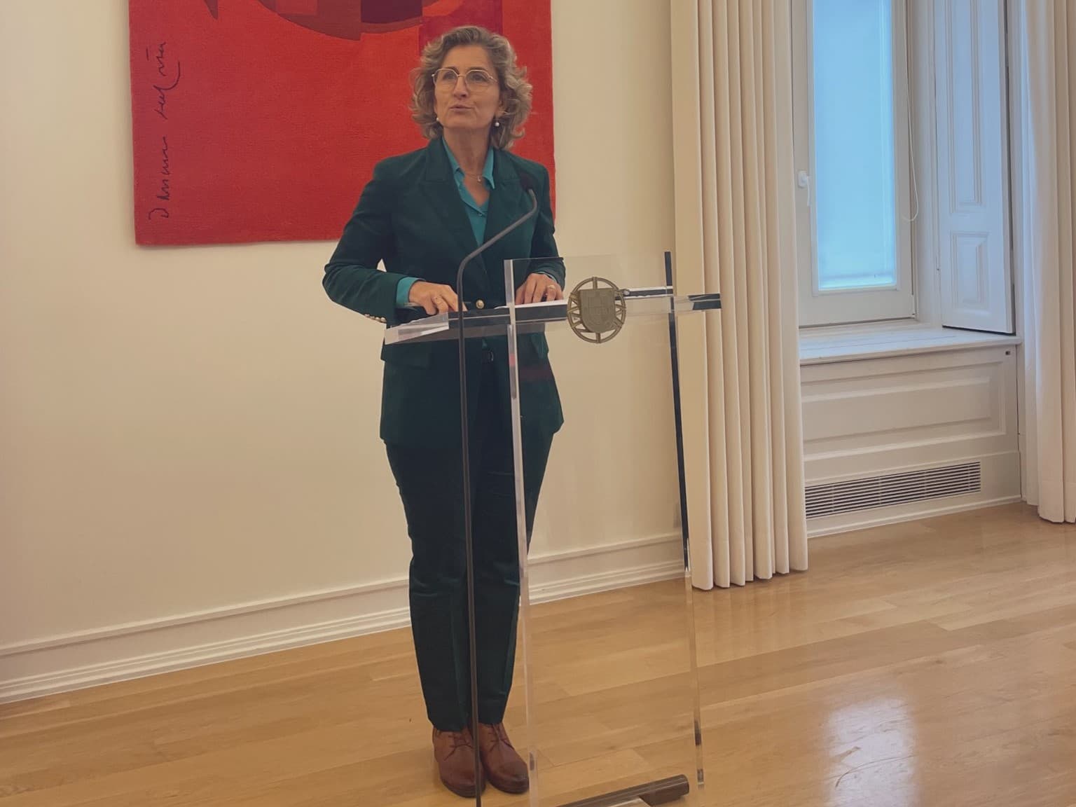 Ministra da Coesão Territorial, Ana Abrunhosa, no final de reunião do Conselho de Concertação Territorial, Lisboa, 13 fevereiro 2023