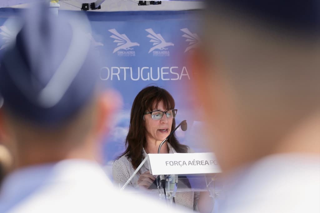 Ministra da Defesa Nacional, Helena Carreiras, nas comemorações do 70.º aniversário da Força Aérea Portuguesa (FAP), Beja, 1 julho 2022 (Foto: João Bica)