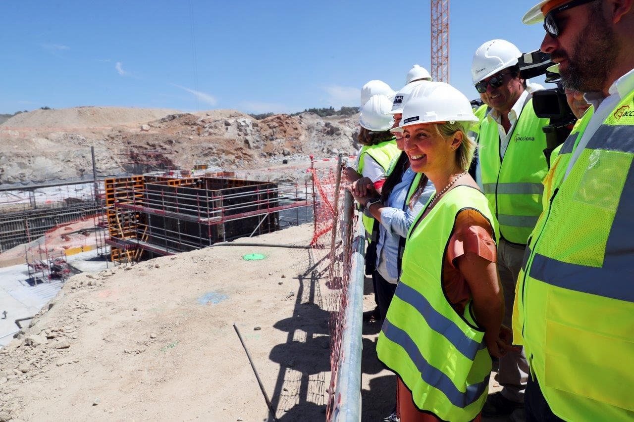 Ministra da Saúde, Marta Temido, visita obras do novo Hospital Central do Alentejo, Évora, 22 julho 2022 (foto: Nuno Veiga/Lusa)