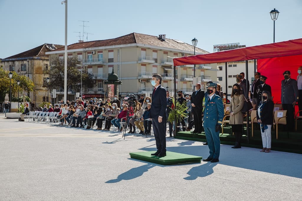 Ministro da Administração Interna, José Luís Carneiro, na cerimónia comemorativa do 100.º aniversário do Corpo de Bombeiros Municipais de Tomar, Tomar, 2 abril 2022