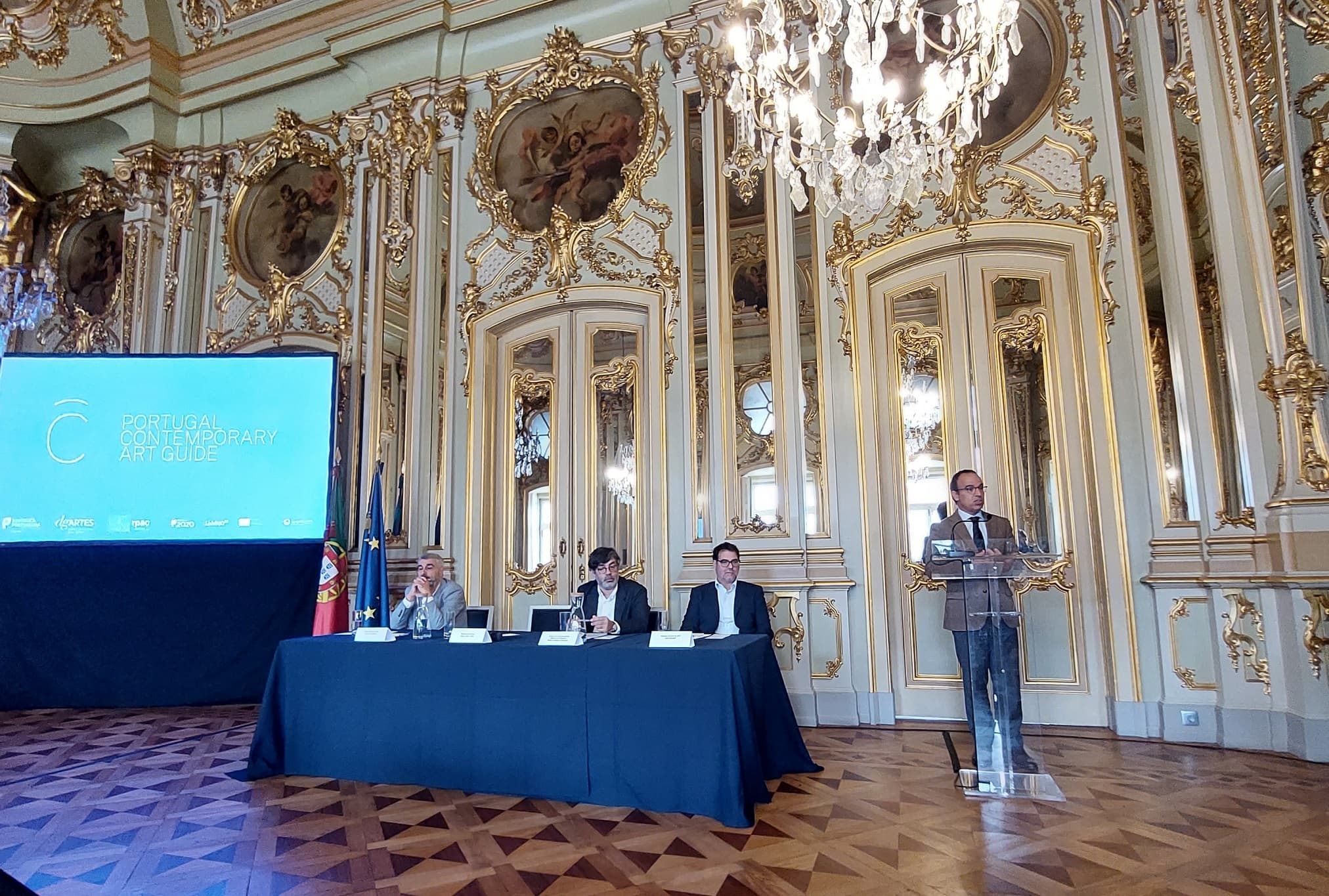 Ministro da Cultura, Pedro Adão e Silva, no lançamento da aplicação «Portugal Contemporary Art Guide», Lisboa, 2 novembro 2022
