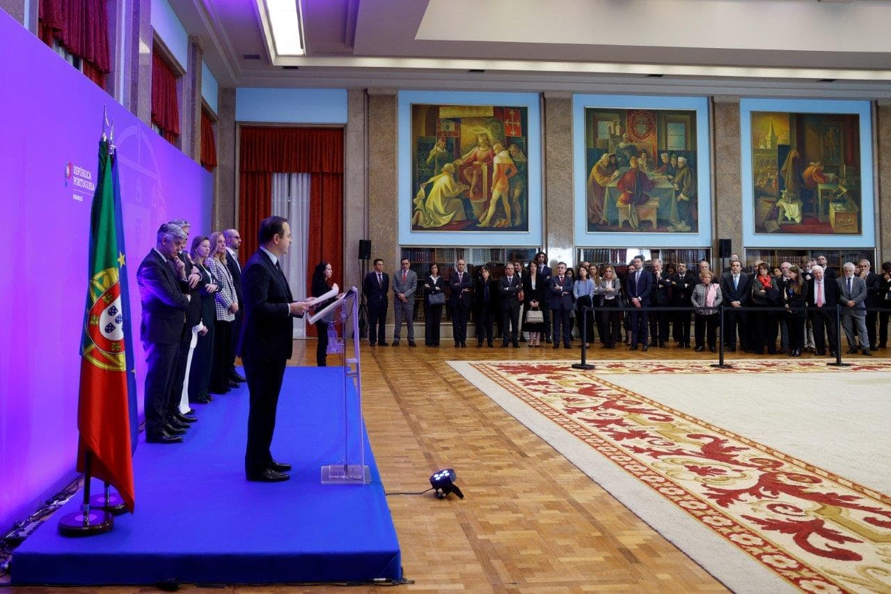 Ministro das Finanças, Fernando Medina, na apresentação dos novos membros do conselho de administração do Banco de Portugal, Lisboa, 29 novembro 2022 (Foto: António Pedro Santos/Lusa)