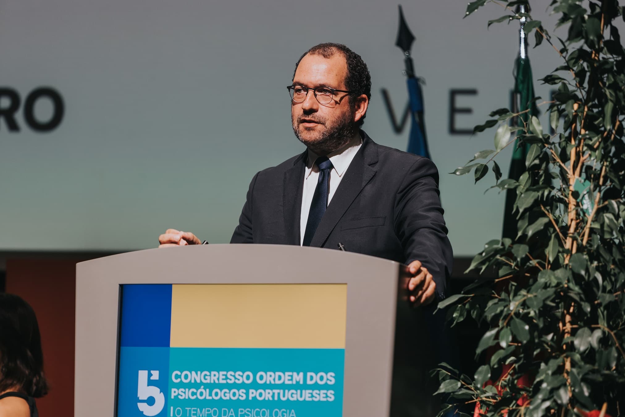Ministro da Educação, João Costa, intervém na sessão de abertura do 5.º Congresso da Ordem dos Psicólogos Portugueses, Aveiro, 3 outubro 2022