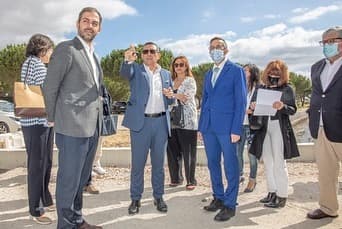 Ministro do Ambiente e da Ação Climática, Duarte Cordeiro, visita a primeira fase da obra de regularização da Ribeira da Salgueirinha, Palmela, 5 junho 2022