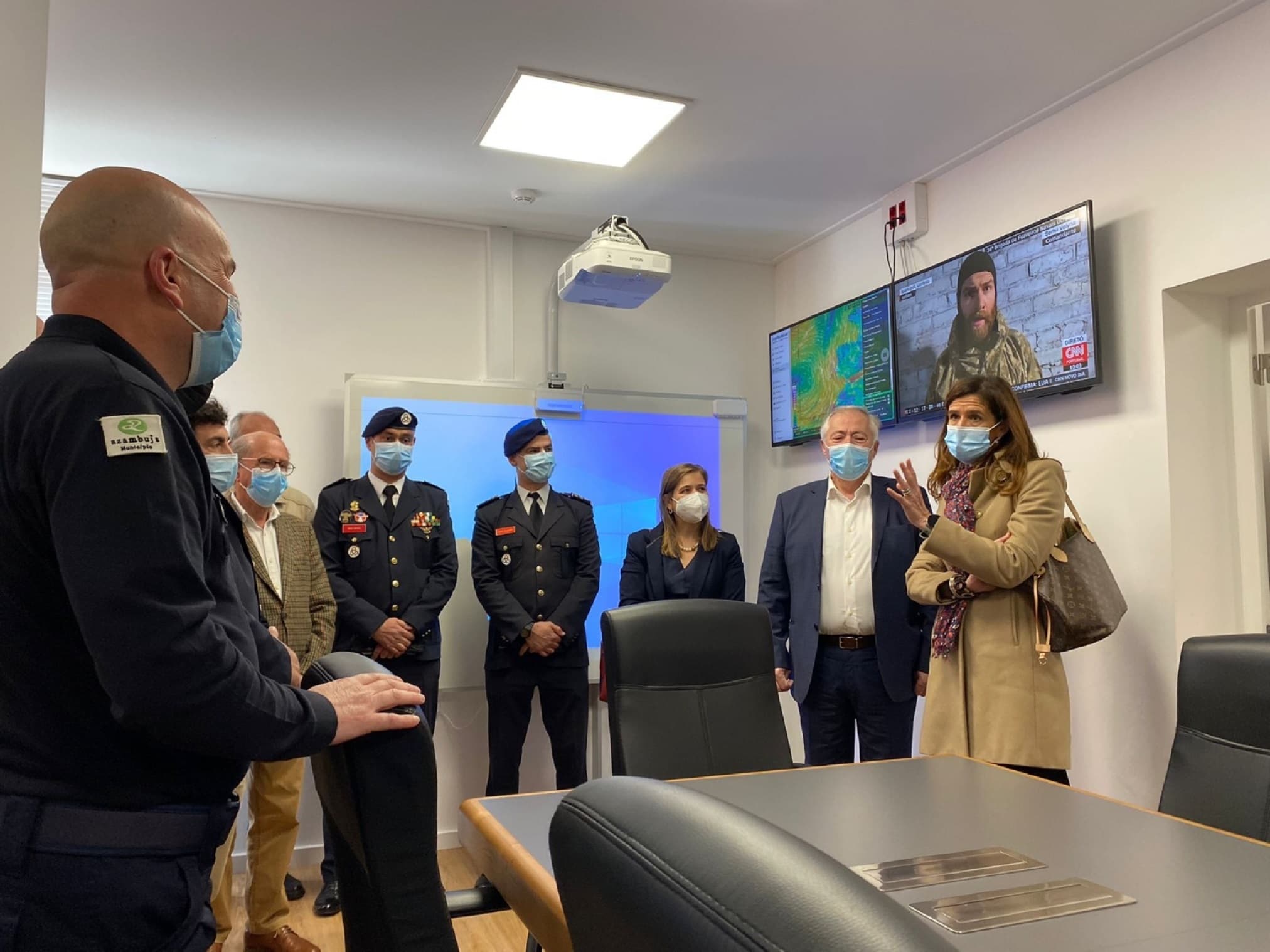 Secretária de Estado da Proteção Civil, Patrícia Gaspar, na cerimónia de inauguração oficial da Central Municipal de Operações de Socorro de Azambuja, 20 abril 2022