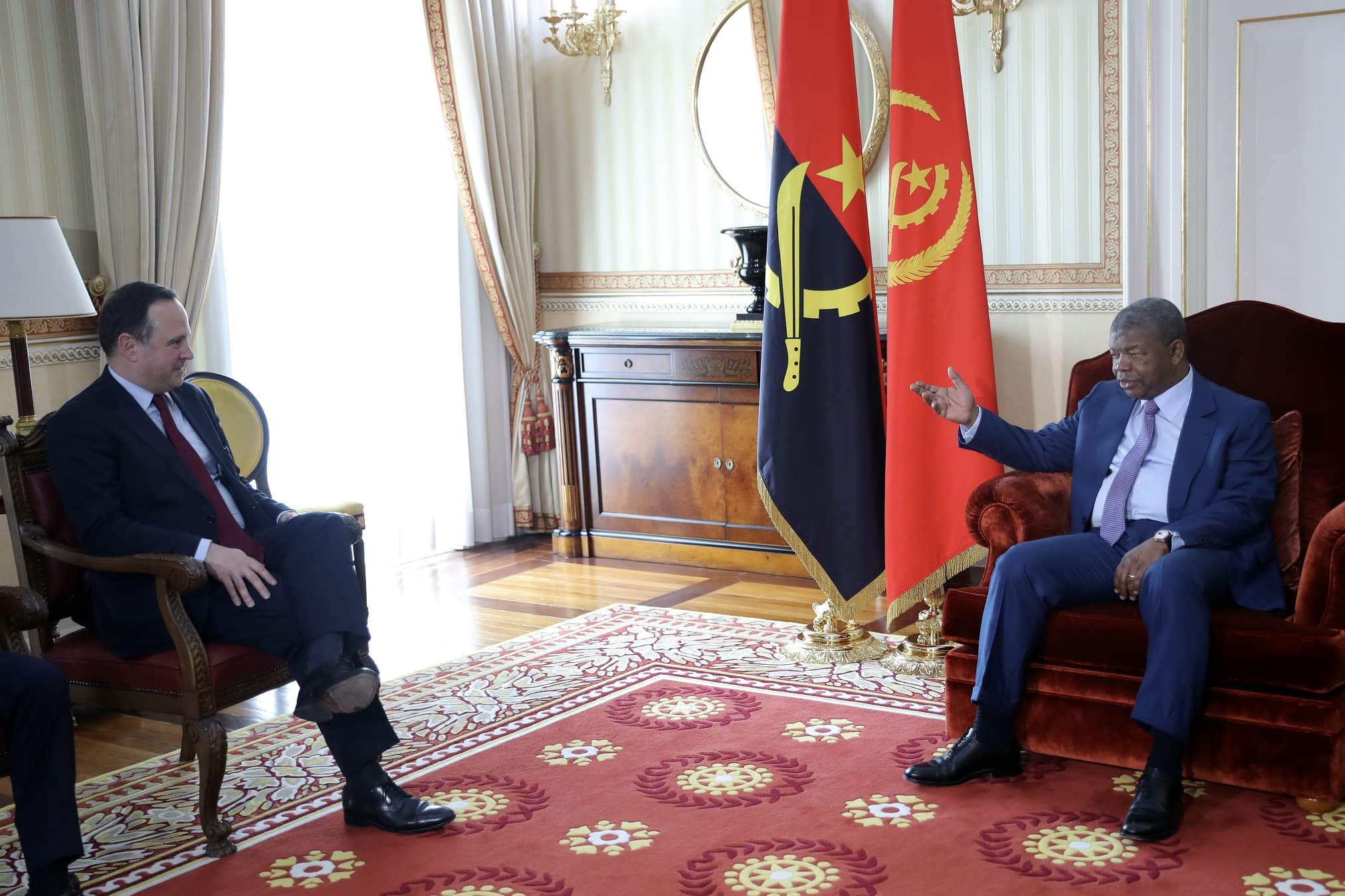 Ministro das Finanças, Fernando Medina, foi recebido pelo Presidente da República de Angola, João Lourenço, Angola (foto: Ampe Rogério / Lusa)