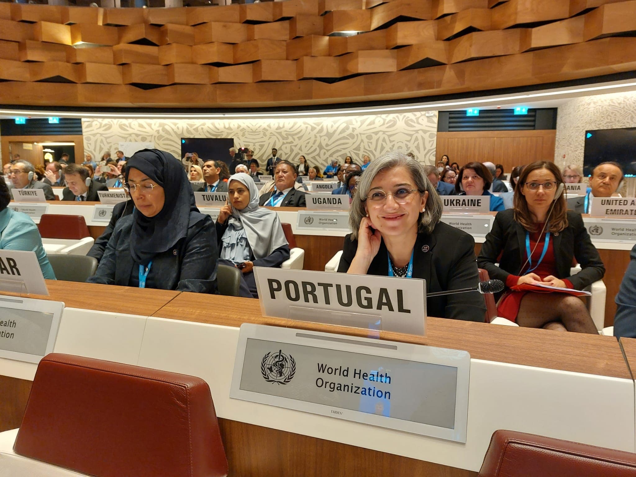 Secretária de Estado da Promoção da Saúde, Margarida Tavares, participa na 76.ª Assembleia Mundial de Saúde, 21 maio 2023, Genebra, Suíça