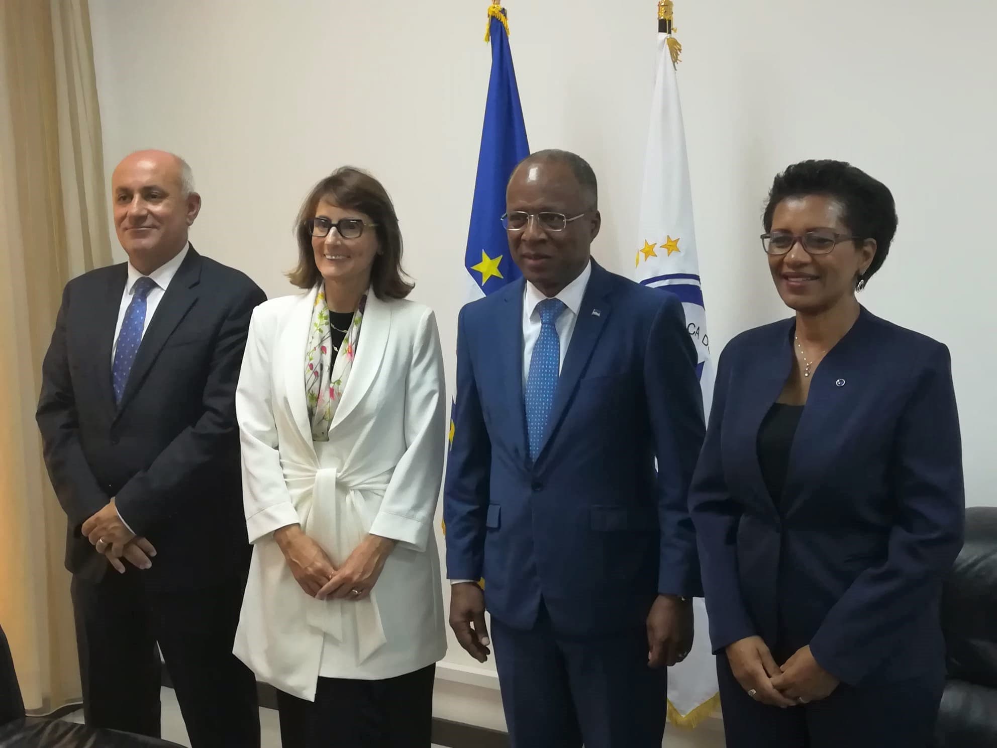 Ministra da Justiça de Portugal, Catarina Sarmento e Castro, e Ministro da Justiça de Cabo Verde, Joana Rosa, Cidade da Praia, 23 setembro 2022