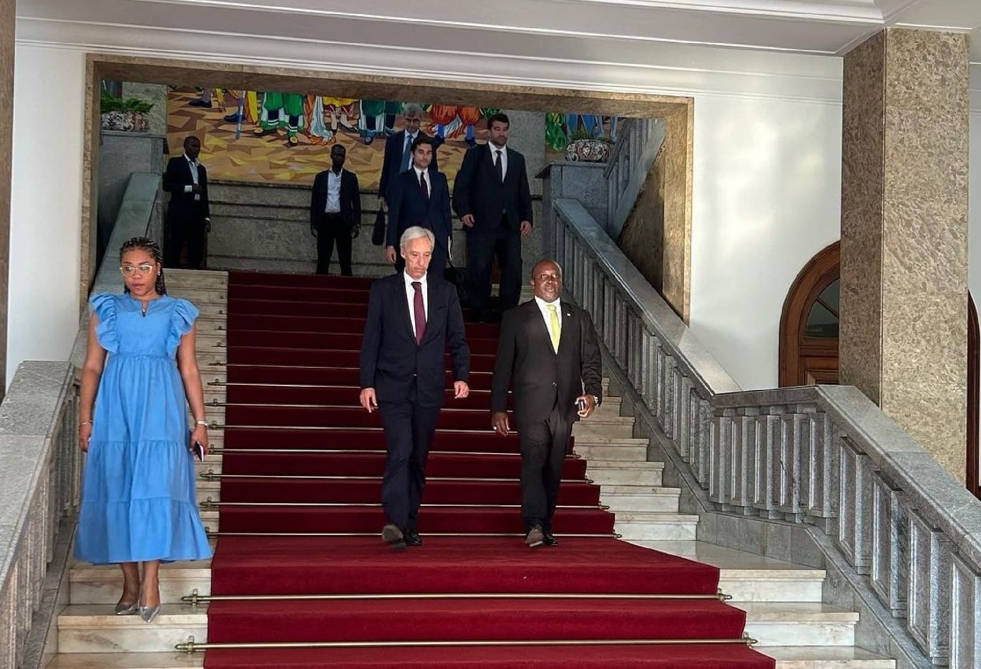 Ministro dos Negócios Estrangeiros , João Gomes Cravinho, de visita oficial a São Tomé e Príncipe, 11 fevereiro 2023