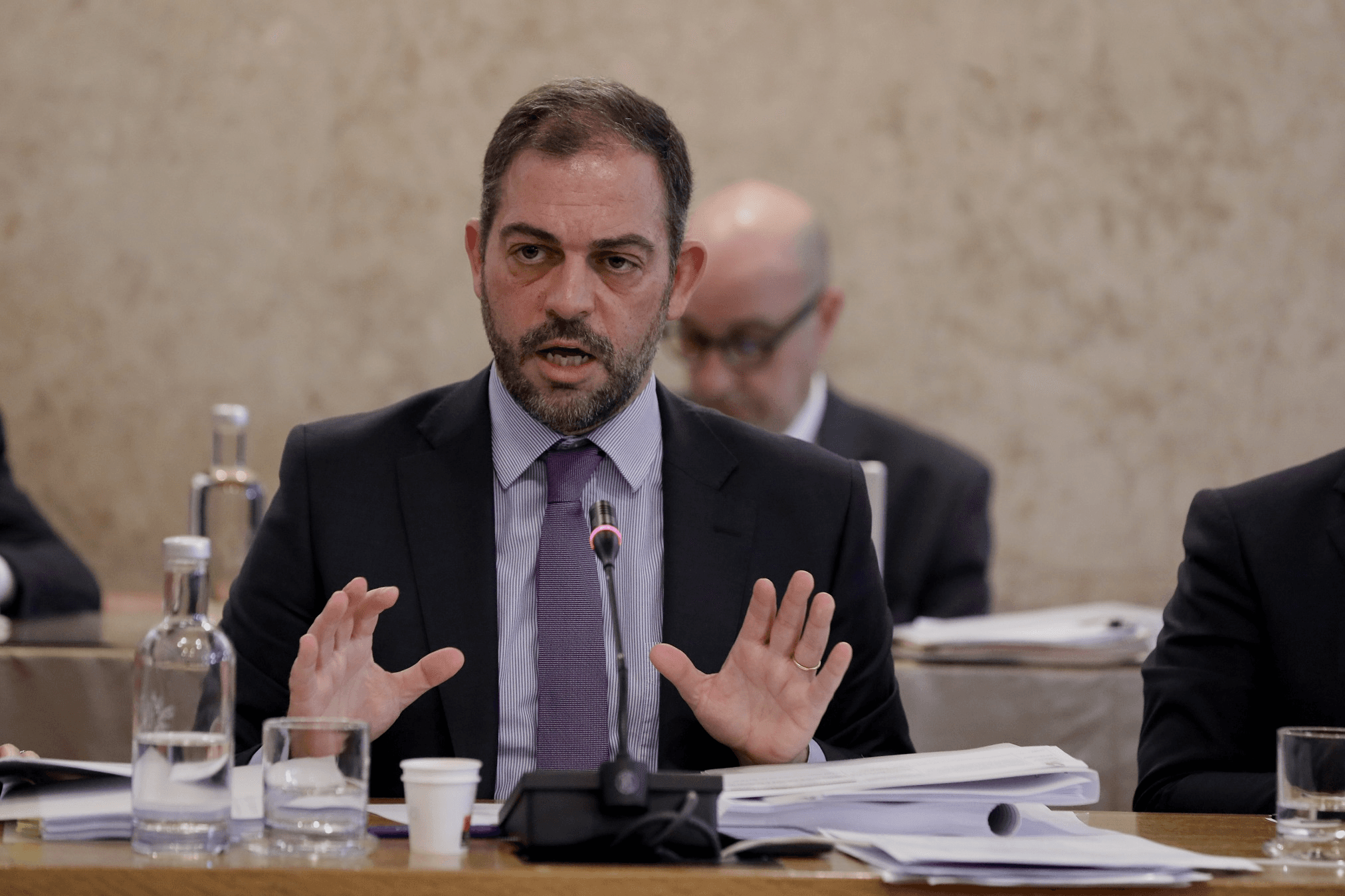 Ministro do Ambiente e da Ação Climática, Duarte Cordeiro, interveio na audição regimental da Comissão de Ambiente e Energia na Assembleia da República, Lisboa, 8 março 2023 (foto: João Bica)