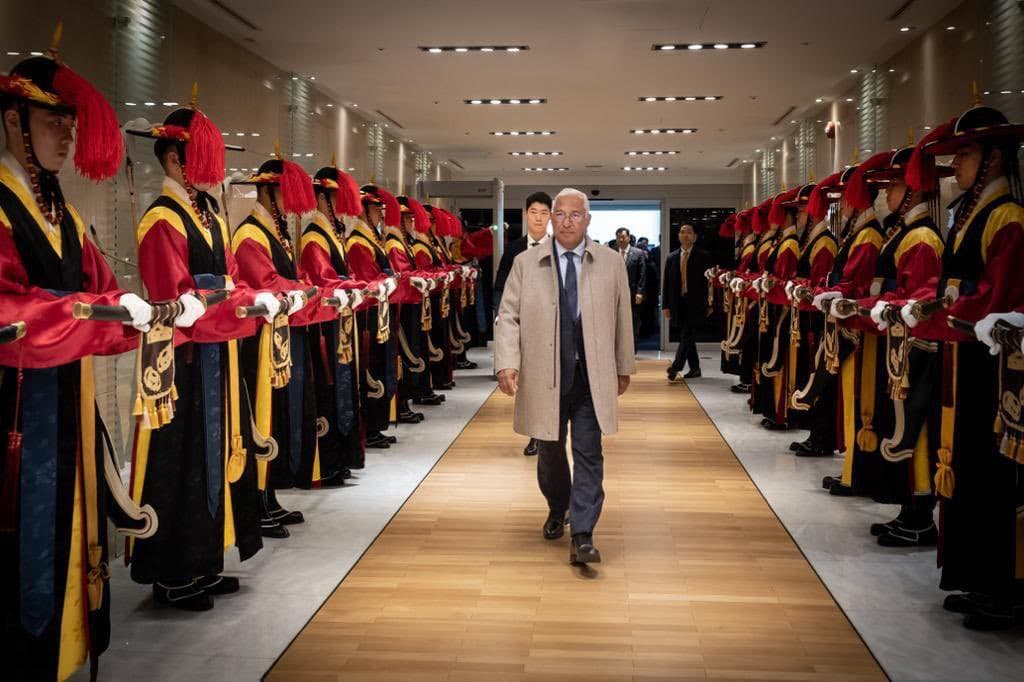 Primeiro-Ministro António Costa à chegada a Seul, Coreia do Sul. 11 abril 2023