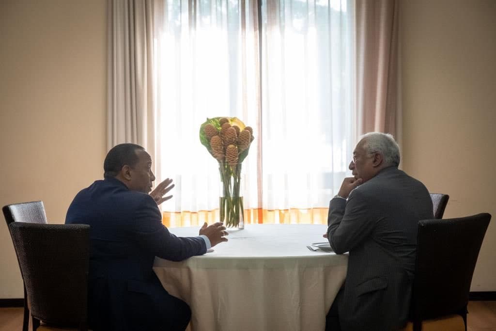 Primeiro-Ministro António Costa com o Primeiro-Ministro de São Tomé e Príncipe, Patrice Trovoada, São Tomé, 3 fevereiro 2023