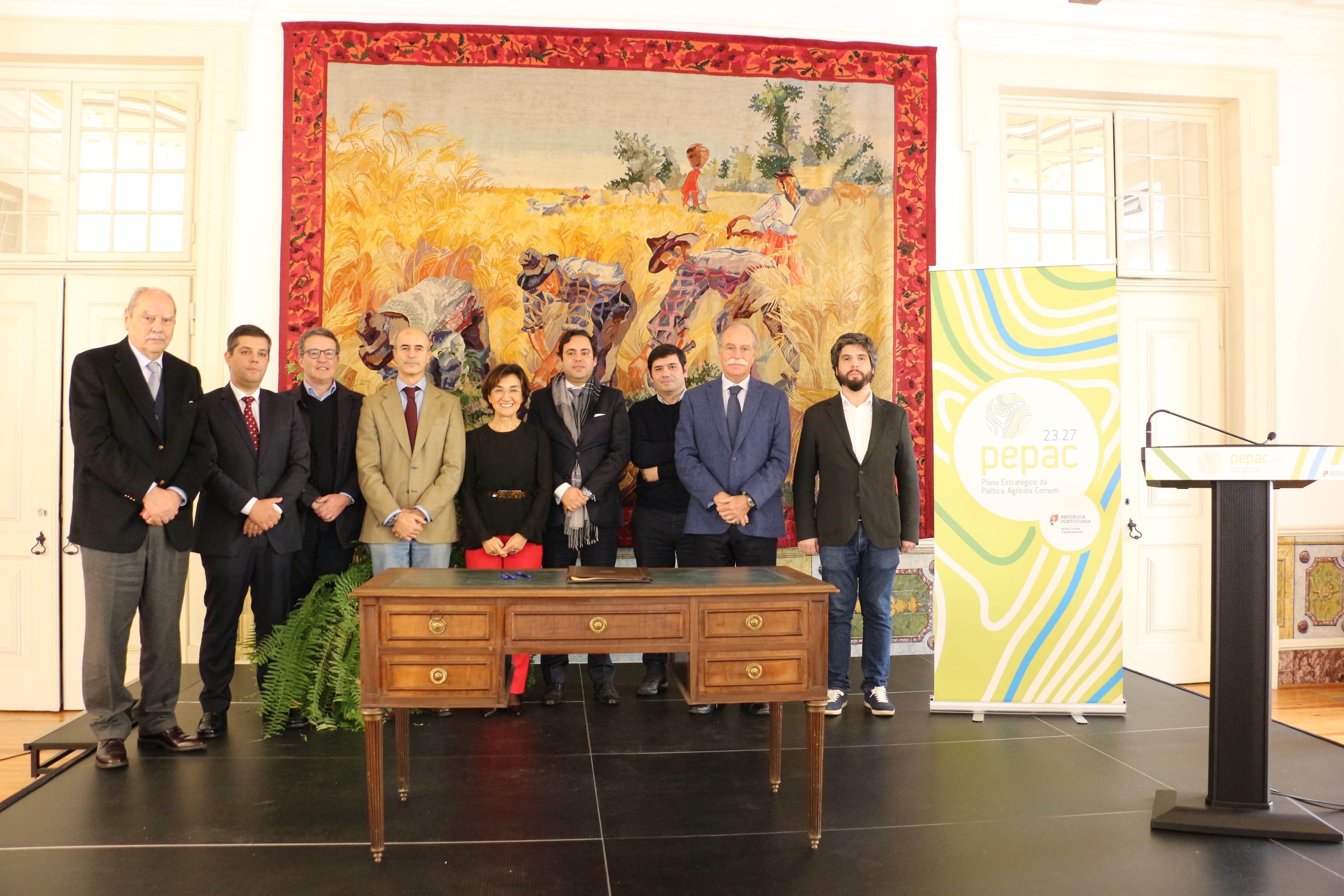 Ministra da Agricultura e da Alimentação, Maria do Céu Antunes, na assinatura do protocolo de delegação de tarefas do IFAP nas associações de agriculturas, Lisboa, 21 dezembro 2022