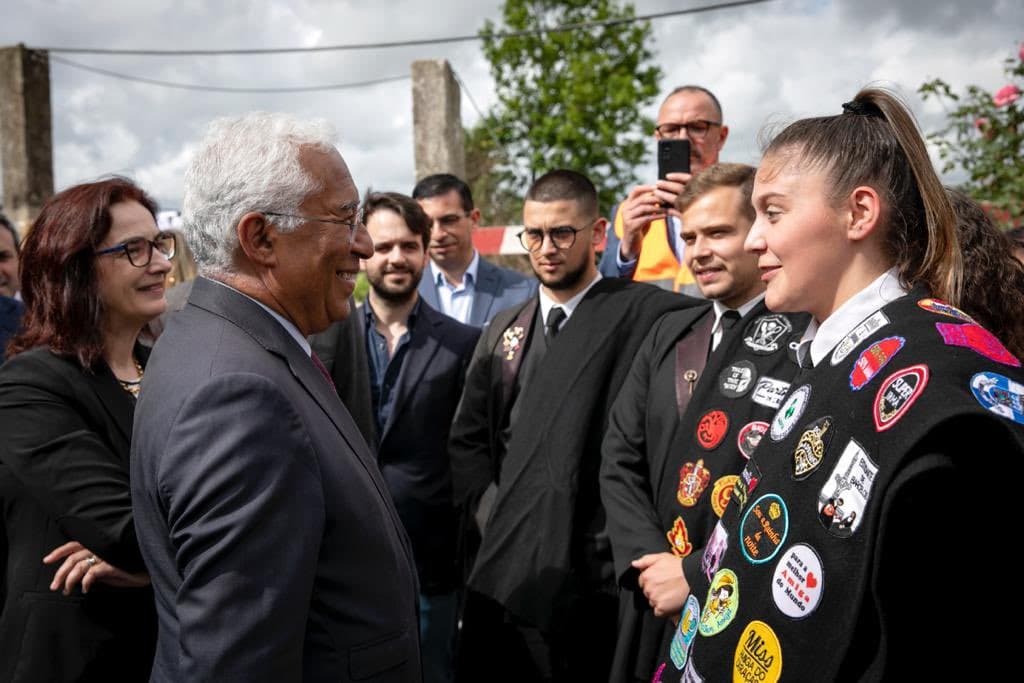Primeiro-Ministro António Costa e Ministra da Ciência, Tecnologia e Ensino Superior, Elvira Fortunato, conversam com estudantes do politécnico do Cávado e Ave, Barcelos, 4 maio 2023