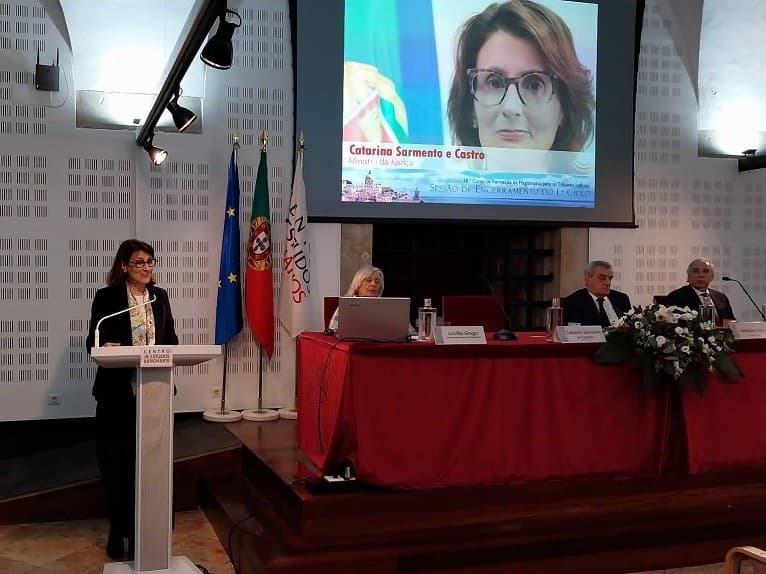 Ministra da Justiça, Catarina Sarmento e Castro, no encerramento do do 38.º Curso de Formação de Magistrados para os Tribunais Judiciais - 1.º Ciclo, Lisboa, 20 dezembro 2022