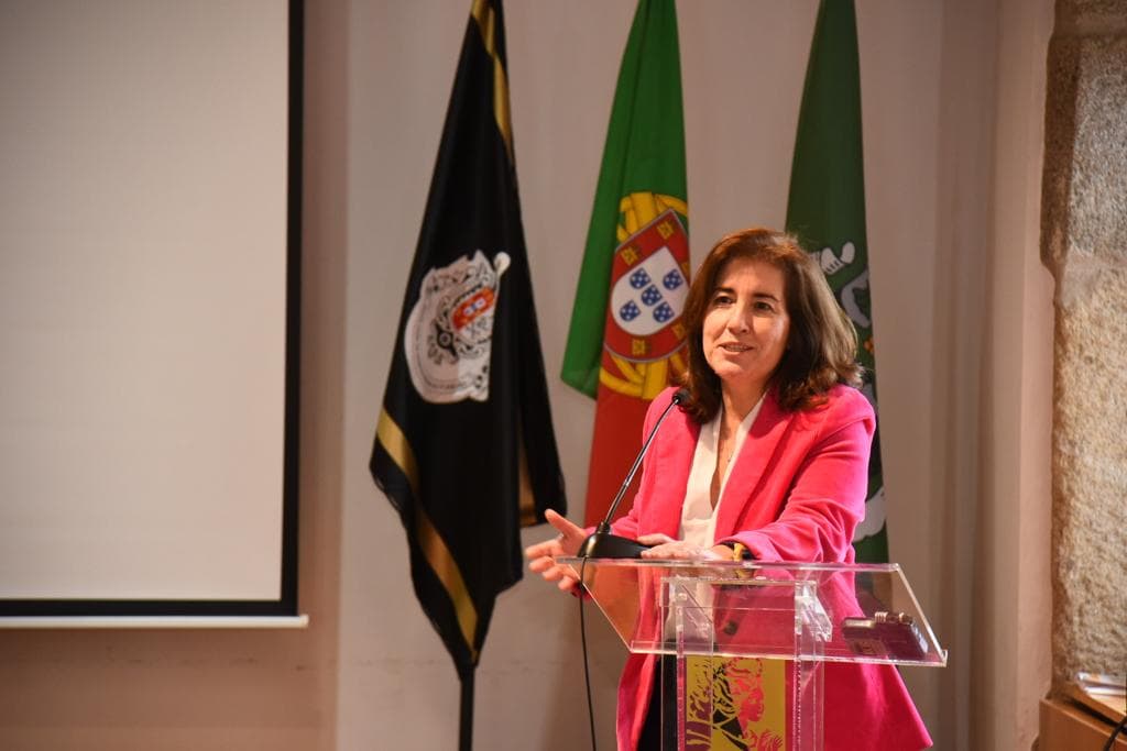 Ministra do Trabalho, Solidariedade e Segurança Social, Ana Mendes Godinho, na apresentação de dois projetos de residências colaborativas, Fundão, 26 janeiro 2023