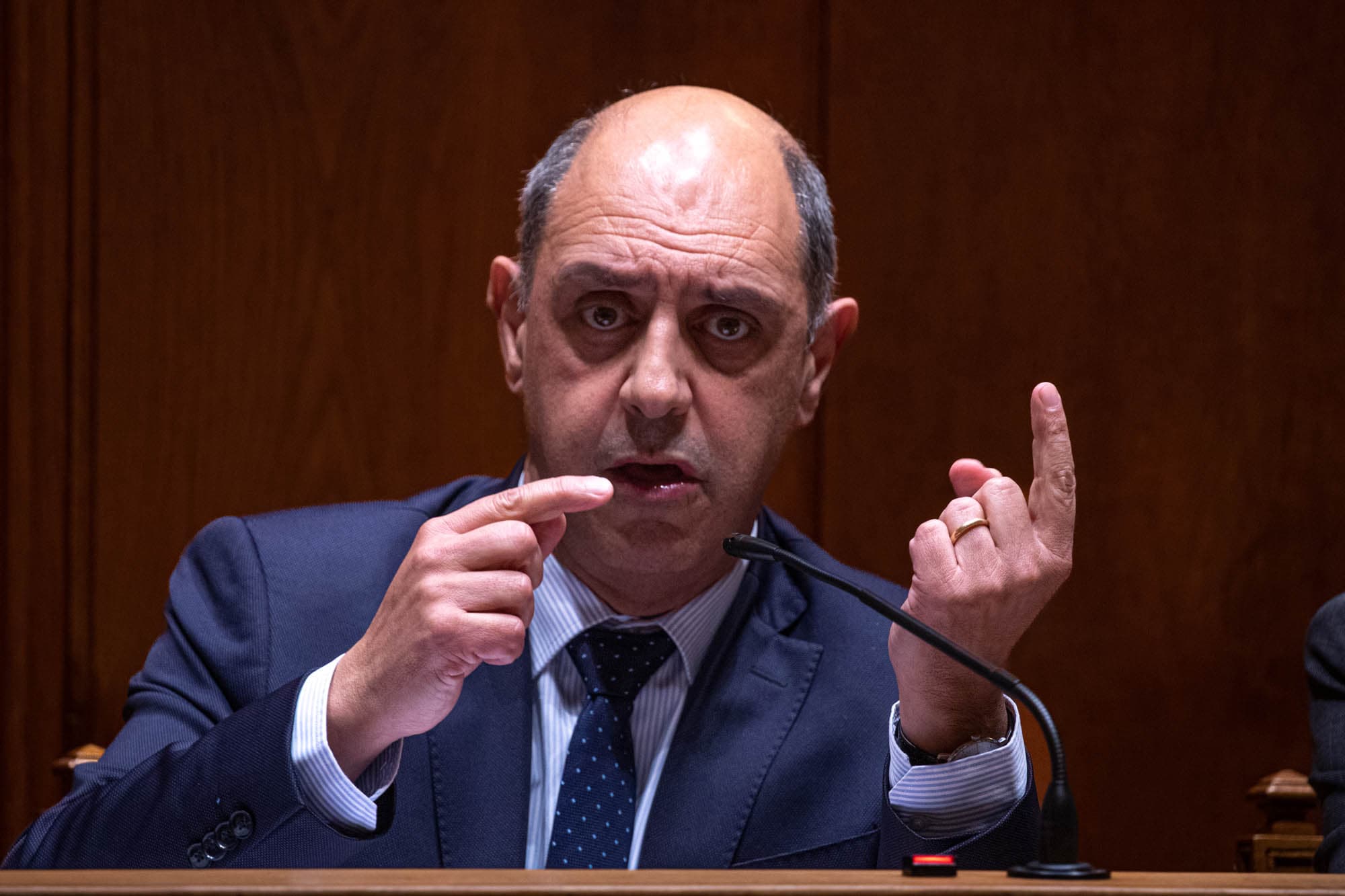 Ministro da Saúde, Manuel Pizarro, na apreciação na especialidade do Orçamento do Estado para 2023,Assembleia da República, 8 novembro 2022 (foto: João Bica)