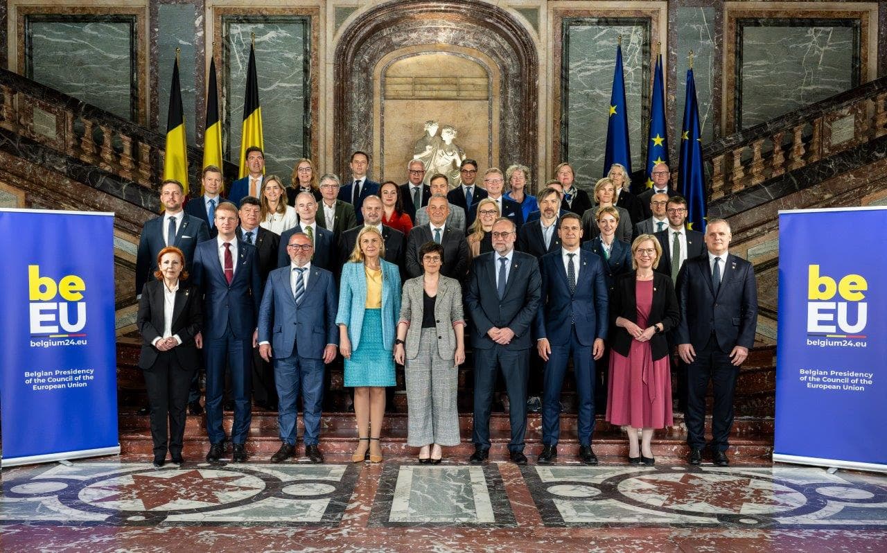 Foto de família da reunião dos Ministros da Energia da União Europeia, Bruxelas, 15-16 abril 2024