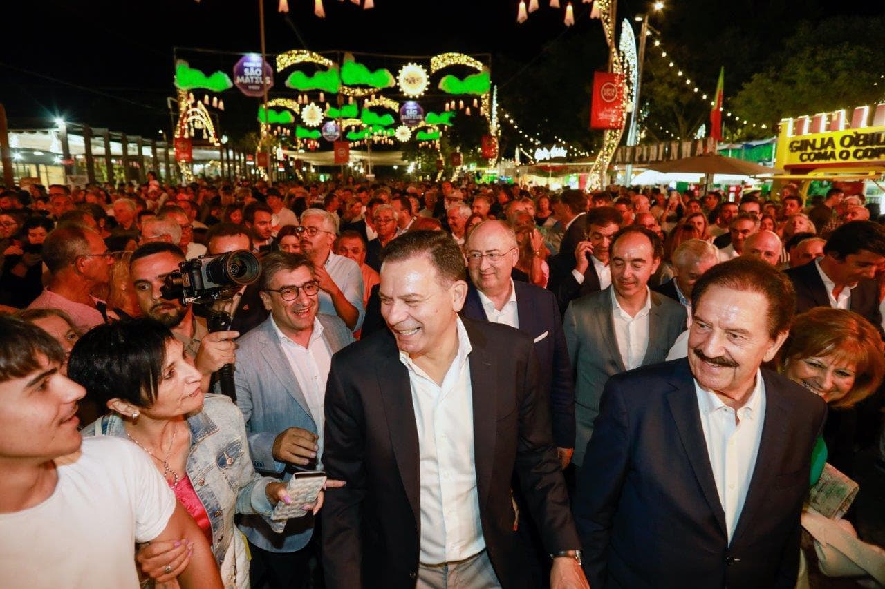 Primeiro-Ministro Luís Montenegro na Feira de São Mateus, Viseu, 1 agosto 2024 (foto: Miguel Pereira da Silva/Lusa)