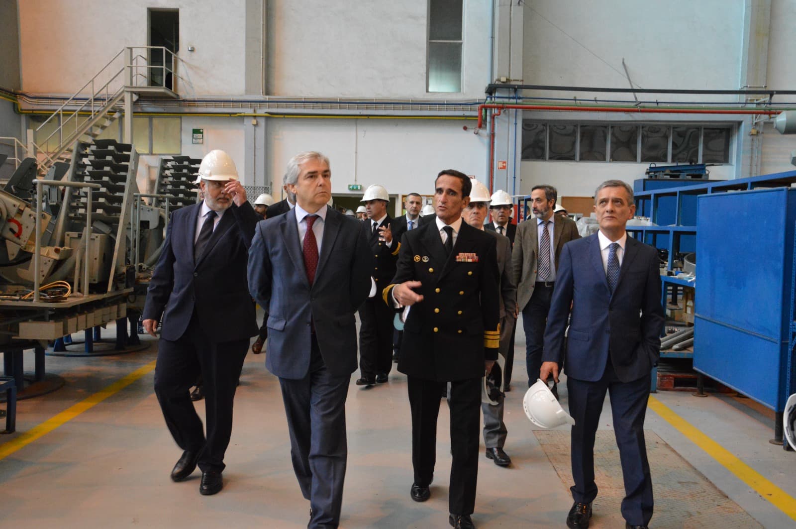 Ministro da Defesa Nacional, Nuno Melo, e Secretário de Estado Adjunto e da Defesa Nacional, Álvaro Castello-Branco, visitam as oficinas do Arsenal do Alfeite, Almada, 4 dezembro 2024