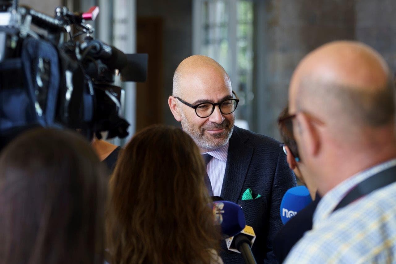 Ministro das Infraestruturas e Habitação, Miguel Pinto Luz, na inauguração do Centro Interpretativo das Gares Marítimas de Lisboa, 8 julho 2024