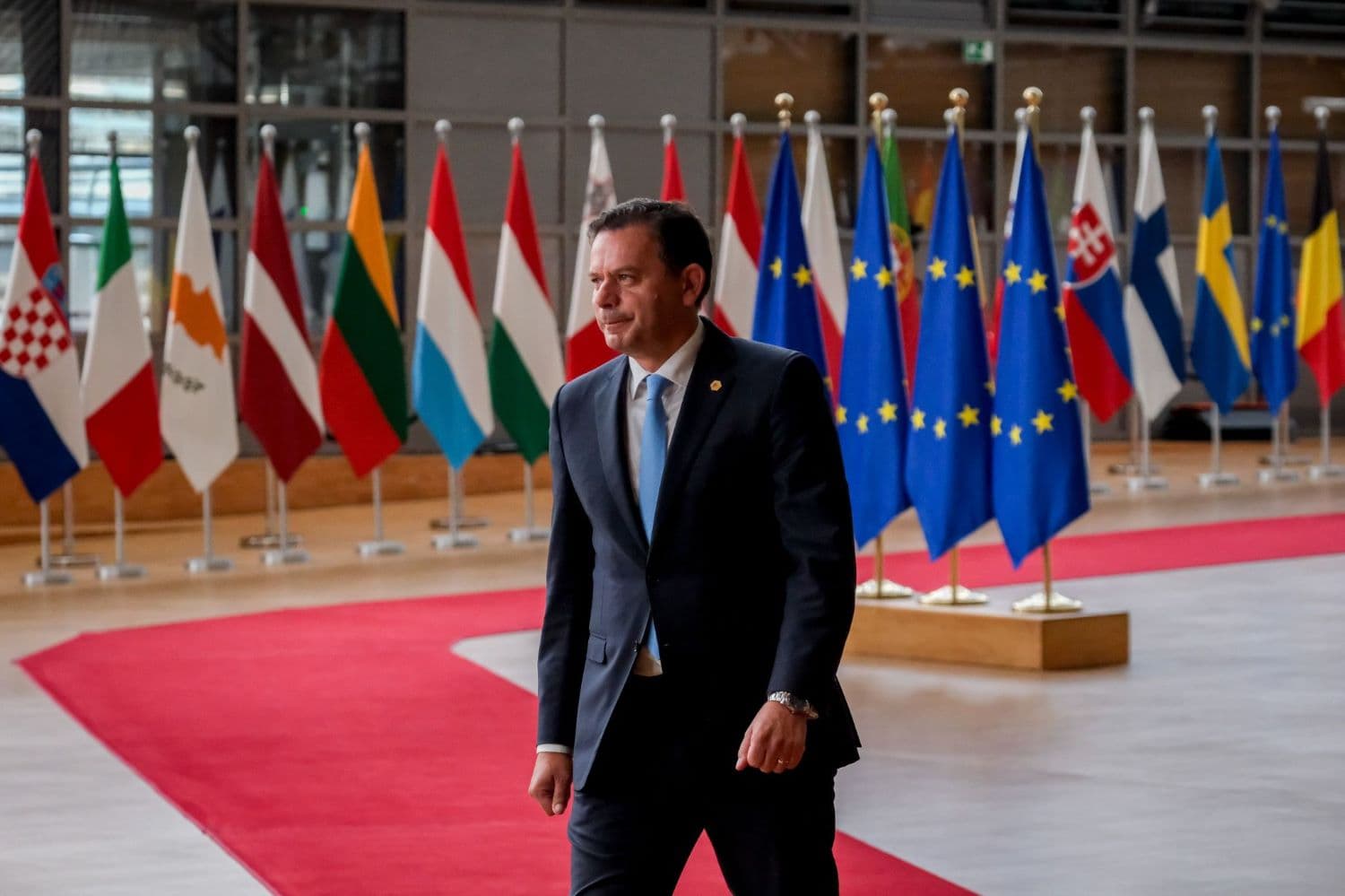 Primeiro-Ministro, Luís Montenegro, participou na reunião informal do Conselho Europeu, em Bruxelas. 17 de junho de 2024. (Foto: Gonçalo Borges Dias)