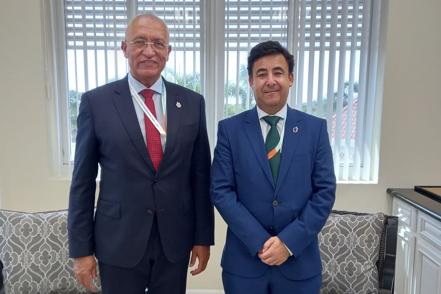 Nuno Sampaio com o Ministro dos Negócios Estrangeiros, Cooperação e Integração Regional de Cabo Verde, Rui Figueiredo Soares.