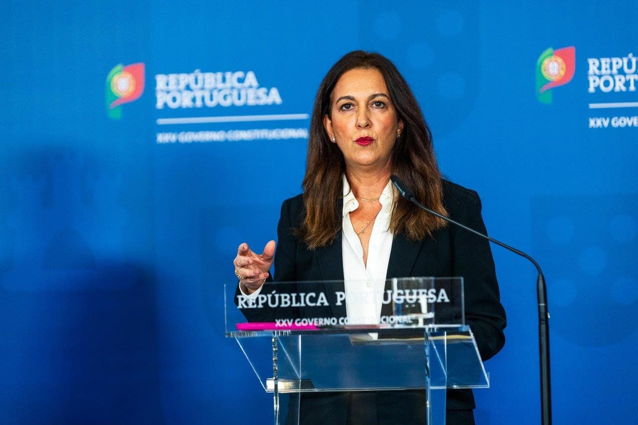 Ministra da Justiça, Rita Alarcão Júdice, na conferência de imprensa do Conselho de Ministros, Lisboa, 11 dezembro 2025 (João Bica)