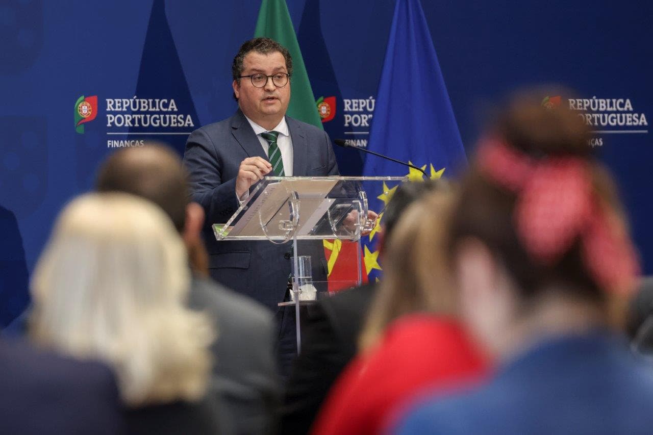 Ministro de Estado e das Finanças, Joaquim Miranda Sarmento, faz declaração sobre as contas nacionais de 2025, Lisboa, 26 março 2026 (Miguel A. Lopes/Lusa)